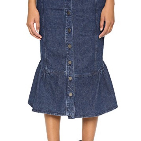 Rachel Comey Denim Mermaid Skirt - Picture 2 of 6